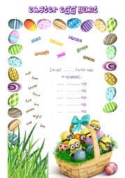 EASTER EGG HUNT - COLOURS & NUMBERS
