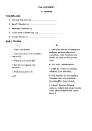 English Worksheet: Unit 13-HOBBIES B - Speaking