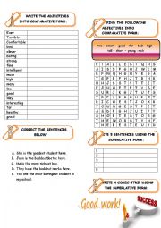 English Worksheet: Superlative form