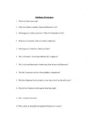 English Worksheet: Gladiator 