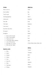 English Worksheet: trinity level 1