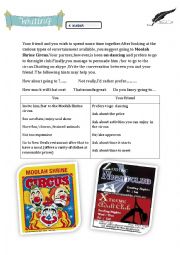 English Worksheet: Writing about Entertainment 9TH FORM : testing