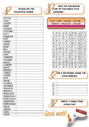 English Worksheet: FALSE FRIENDS