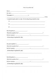 English Worksheet: Weather Interview