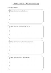 English Worksheet: charlie and chocolate factory worksheet