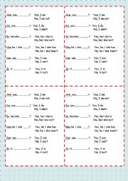 English Worksheet: GRAMMAR GUIDE SHORT ANSWERS