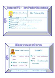 Role Play Cards  -  Solve the Crime (part 2)