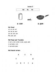 English Worksheet: Letters and reading