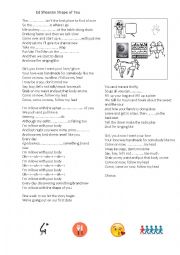 English Worksheet: Shape of you by Ed Sheeran