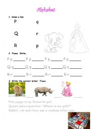 English Worksheet: Alphabet