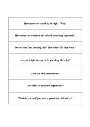 English Worksheet: sleep depravation 