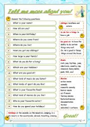 English Worksheet: Introduce yourself