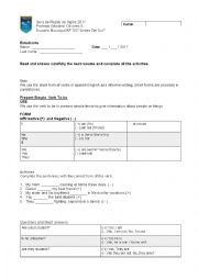 English Worksheet: Grammar resume  7th grade 