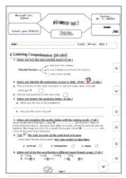 mid-semester test 2   / 2nd sec.(Tunisia)