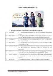 English Worksheet: Hidden Figures - Reading Activity