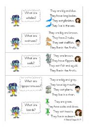 English Worksheet: Alien Zookeeper L2 Set 3: 10 picture cards, 10 question cards, 10 description cards with back3