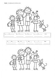 English Worksheet: Family vocabulary