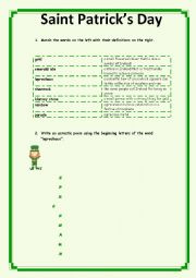 English Worksheet: Saint Patricks Day