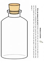 English Worksheet: Message in a bottle