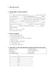 English Worksheet: Directions, places and jobs