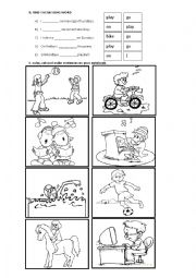 English Worksheet: VERBS/ ACTIONS / PRESENT SIMPLE ACTIVITIES