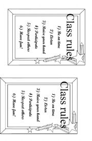 English Worksheet: Class rules handout