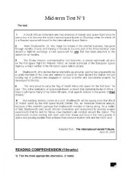 English Worksheet: 4th grade mid-term test 1