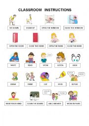 English Worksheet: Classroom Instructions