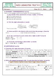 test 7th form (Tunisian schools)