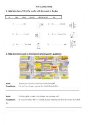 English Worksheet: Hotel directions