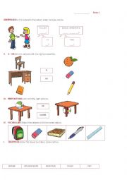 English Worksheet: first grade
