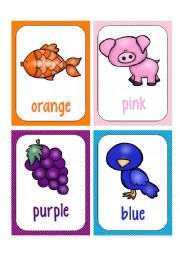 English Worksheet: COLORS FLASHCARDS 2