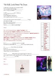 English Worksheet: SONG Sit Still, Be Pretty by Daya