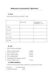 Simple past or present perfect and signal words