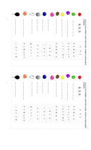English Worksheet: colours - revision