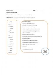 English Worksheet: ESL SEPARABLE PHRASAL VERBS EXERCISE