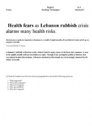 Lebanon Rubbish Crisis