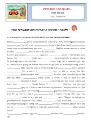 Past Tenses - Two teenage girls play a prank