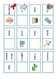 English Worksheet: Domino clothes