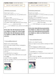 English Worksheet: Song Pumped Up Kicks