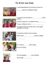 English Worksheet: The Royal family