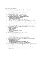 English Worksheet: School of Rock Worksheet