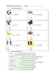 English Worksheet: present simple