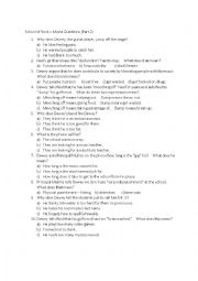 English Worksheet: School of Rock Movie Worksheet