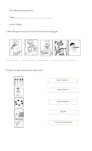 English Worksheet: classroom commands