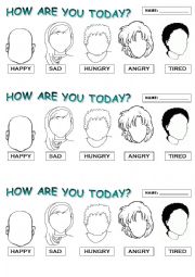 English Worksheet: How are you today?