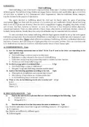 English Worksheet: exam paper related to the theme : ethical issues