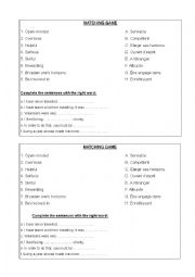 English Worksheet: Matching Game - Qualities