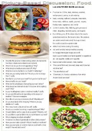 English Worksheet: picture-based discussion: Food