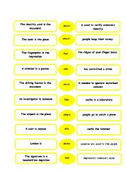 English Worksheet: Relative pronouns